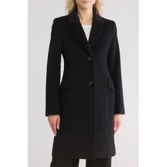 Fleurette Studio Notch lapel Collar $1100 Wool Blend Coat Women's Sz 8 - Picture 2 of 6